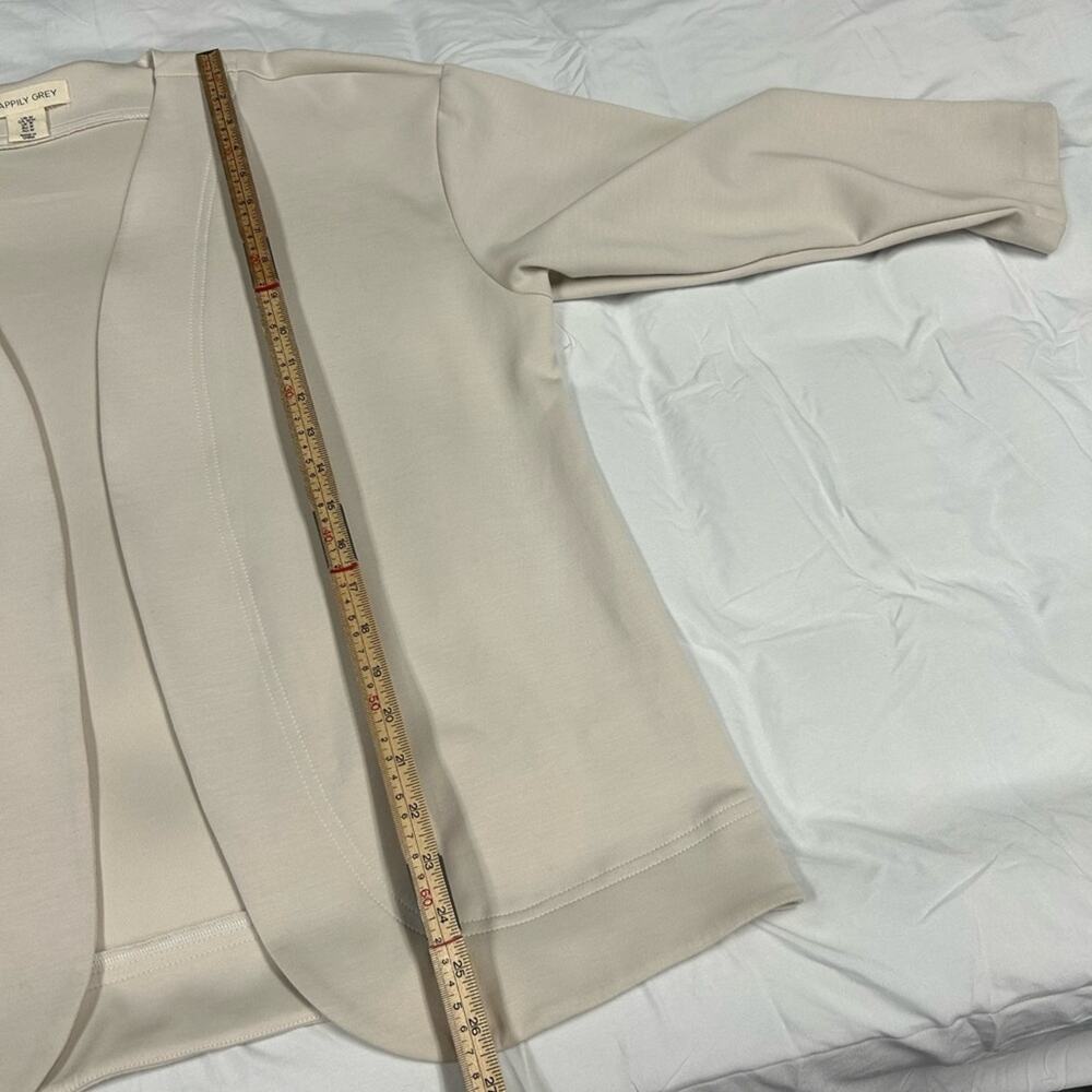Happily Grey Cream Long Sleeve Topper Cardigan Modal Women’s Size Medium Soft - Picture 9 of 9